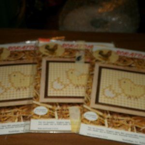 new old stock set of 3 scratch Tenerife embroidery kits.